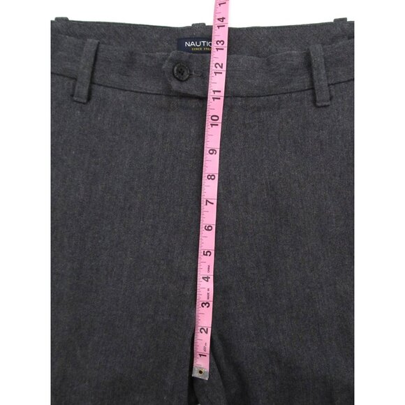 Nautica Beacon Pants Mens 40x30 Charcoal Gray Tailored Fit Chino Cotton Trousers - Picture 13 of 16